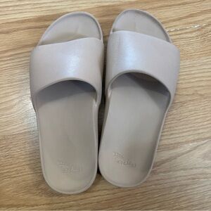 Archies Arch Support Slide Sandals Light Beige Size Men's 9 Women's 10